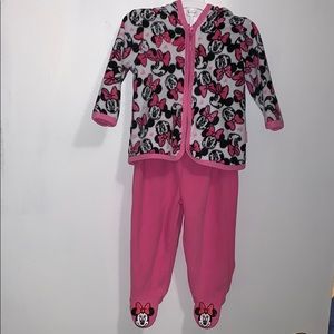 Minnie Mouse 2pc Fleece pants and jacket outfit